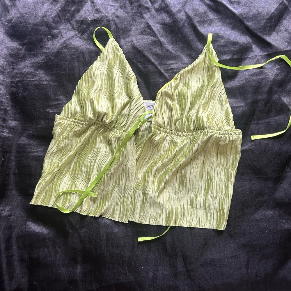 Front tie crop top